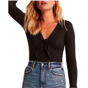 Abercrombie  Women's Tie-Front Bodysuit